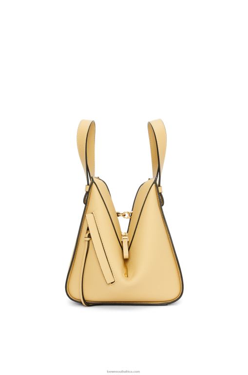 Loewe Women Compact Hammock bag in soft grained calfskin 206XF405 Dark Butter - Image 4