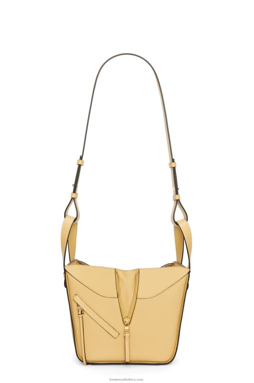 Loewe Women Compact Hammock bag in soft grained calfskin 206XF405 Dark Butter - Image 6