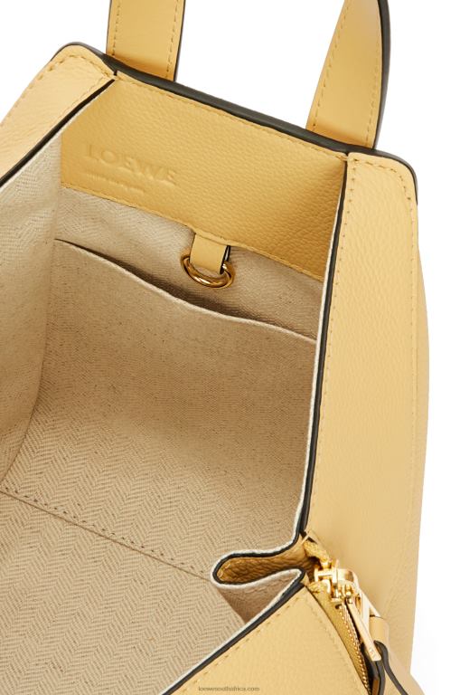 Loewe Women Compact Hammock bag in soft grained calfskin 206XF405 Dark Butter - Image 7