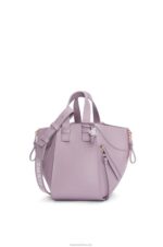 Loewe Women Compact Hammock in satin calfskin 206XF312 Pale Aubergine Glaze - Image 2