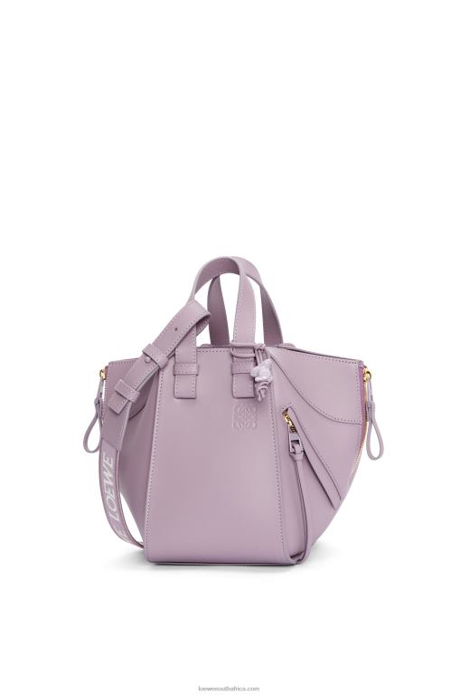Loewe Women Compact Hammock in satin calfskin 206XF312 Pale Aubergine Glaze - Image 2