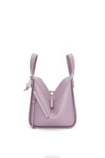 Loewe Women Compact Hammock in satin calfskin 206XF312 Pale Aubergine Glaze - Image 3