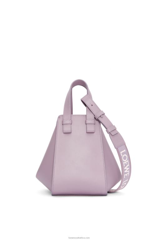 Loewe Women Compact Hammock in satin calfskin 206XF312 Pale Aubergine Glaze - Image 4