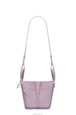 Loewe Women Compact Hammock in satin calfskin 206XF312 Pale Aubergine Glaze - Image 5