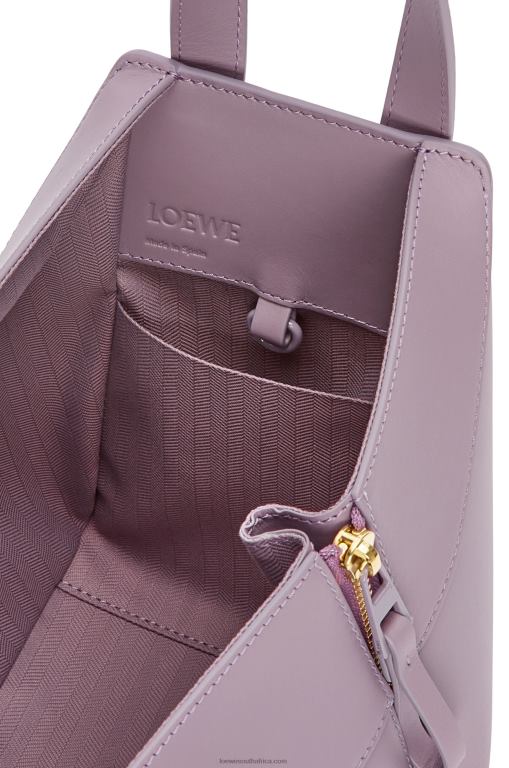 Loewe Women Compact Hammock in satin calfskin 206XF312 Pale Aubergine Glaze - Image 6