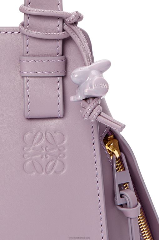 Loewe Women Compact Hammock in satin calfskin 206XF312 Pale Aubergine Glaze - Image 7