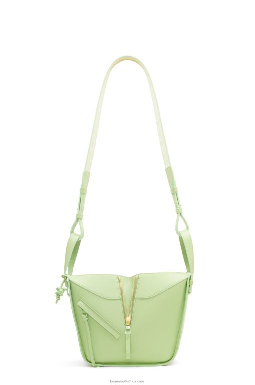 Loewe Women Compact Hammock in satin calfskin 206XF408 Lime Green Glaze - Image 4