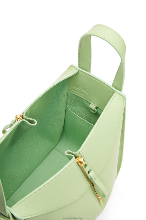 Loewe Women Compact Hammock in satin calfskin 206XF408 Lime Green Glaze - Image 5