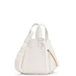 Loewe Women Compact Hammock in satin calfskin 206XF462 White Glaze