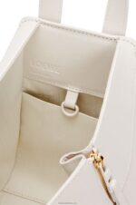 Loewe Women Compact Hammock in satin calfskin 206XF462 White Glaze - Image 7