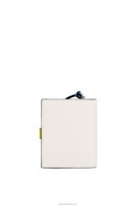 Loewe Women Compact zip wallet in soft grained calfskin 206XF1229 Soft White/Lime Yellow - Image 4