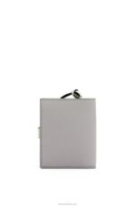 Loewe Women Compact zip wallet in soft grained calfskin 206XF1253 Pearl Grey/Light Pale Green - Image 4