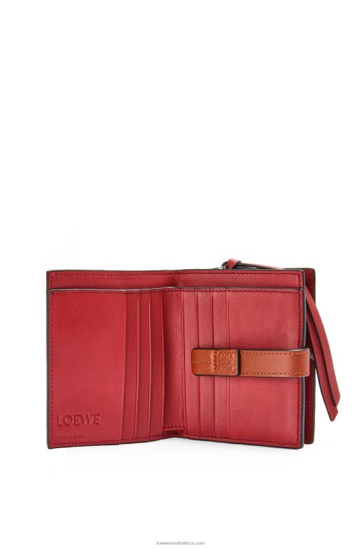 Loewe Women Compact zip wallet in soft grained calfskin 206XF1257 Light Caramel/Pecan - Image 2