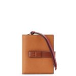 Loewe Women Compact zip wallet in soft grained calfskin 206XF1257 Light Caramel/Pecan