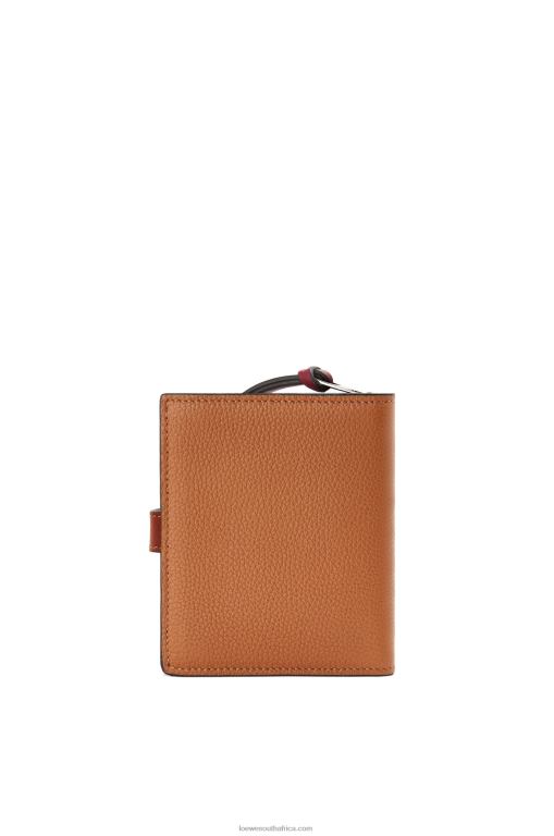 Loewe Women Compact zip wallet in soft grained calfskin 206XF1257 Light Caramel/Pecan - Image 4