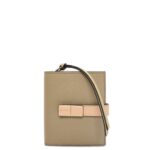Loewe Women Compact zip wallet in soft grained calfskin 206XF1288 Artichoke Green/Dusty Beige