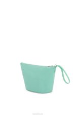 Loewe Women Cosmetic pouch in canvas and calfskin 206XF592 Fresh Mint - Image 2