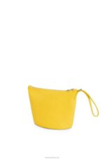 Loewe Women Cosmetic pouch in canvas and calfskin 206XF593 Yellow - Image 2