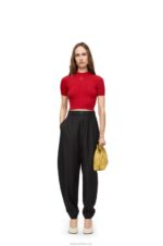 Loewe Women Cropped sweater in cashmere 206XF957 Red