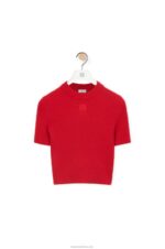 Loewe Women Cropped sweater in cashmere 206XF957 Red - Image 5