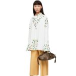 Loewe Women Cropped trousers in nappa 206XF1113 Sand/Butter