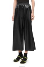 Loewe Women Cropped trousers in nappa lambskin 206XF1141 Black - Image 2