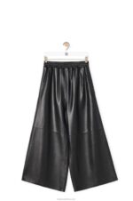Loewe Women Cropped trousers in nappa lambskin 206XF1141 Black - Image 5