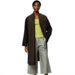 Loewe Women Cropped trousers in nappa lambskin 206XF1143 Grey
