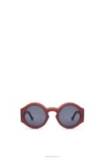 Loewe Women Curved sunglasses in acetate 206XF1442 Rust