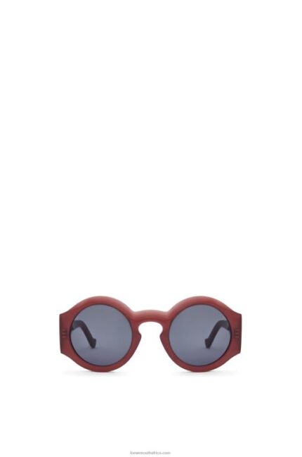 Loewe Women Curved sunglasses in acetate 206XF1442 Rust