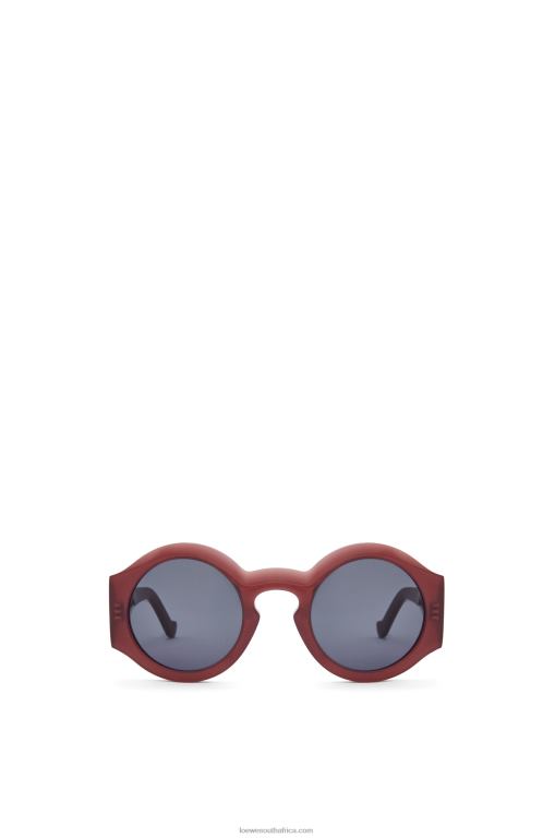 loewe_women_curved_sunglasses_in_acetate_206xf1442_rust.jpg Loewe Women Curved sunglasses in acetate 206XF1442 Rust - Image 1