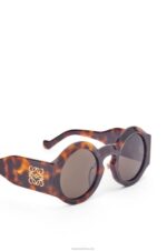 Loewe Women Curved sunglasses in acetate 206XF1444 Shiny Classic Havana - Image 4
