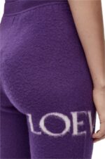 Loewe Women cycling shorts in wool 206XF968 Purple - Image 4