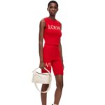 Loewe Women cycling shorts in wool 206XF969 Red