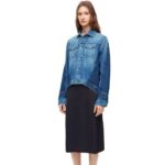 Loewe Women Deconstructed jacket in denim 206XF1163 Denim Blue