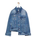 Loewe Women Deconstructed jacket in denim 206XF1187 Sporty Blue