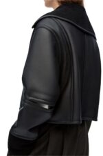 Loewe Women Deconstructed jacket in shearling 206XF1131 Black - Image 4