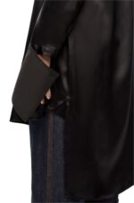 Loewe Women Deconstructed shirt dress in silk 206XF1099 Black - Image 3