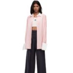 Loewe Women Deconstructed shirt in cotton 206XF915 Chalk