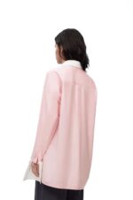Loewe Women Deconstructed shirt in cotton 206XF915 Chalk - Image 4
