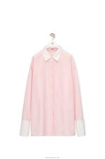 Loewe Women Deconstructed shirt in cotton 206XF915 Chalk - Image 6