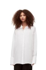 Loewe Women Deconstructed shirt in linen 206XF866 White - Image 2