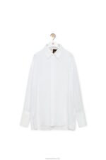 Loewe Women Deconstructed shirt in linen 206XF866 White - Image 5