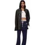 Loewe Women Deconstructed shirt in nappa lambskin 206XF887 Black