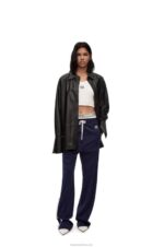 Loewe Women Deconstructed shirt in nappa lambskin 206XF887 Black