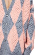 Loewe Women Diamonds cardigan in wool 206XF1028 Lys/Salmon - Image 7