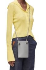 Loewe Women Dice pocket in classic calfskin 206XF572 Pearl Grey - Image 5