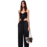 Loewe Women Double layer top in viscose 206XF872 Black