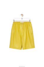 Loewe Women Drawstring shorts in nappa 206XF1129 Yellow - Image 5