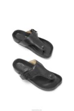 Loewe Women Ease toe post sandal in goatskin 206XF720 Black - Image 4